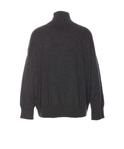 Shop Loulou Studio Murano High Collar Sweater In Grey