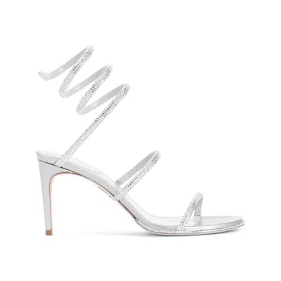 Shop René Caovilla Renè Caovilla Sandals In Grey Satin