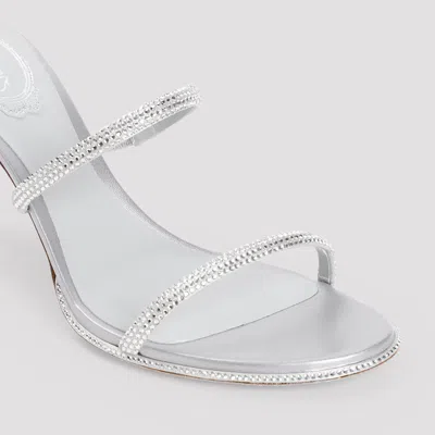 Shop René Caovilla Renè Caovilla Sandals In Grey Satin