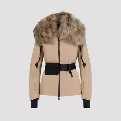 Shop Moncler Vizelle Jacket In Open Beige