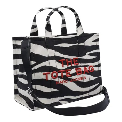 Shop Marc Jacobs The Zebra Medium Tote Bag In Black