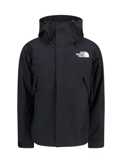 The North Face Dryvent Mono Black Jacket With Logo Printed On The Front In Tech Fabric Man In Black