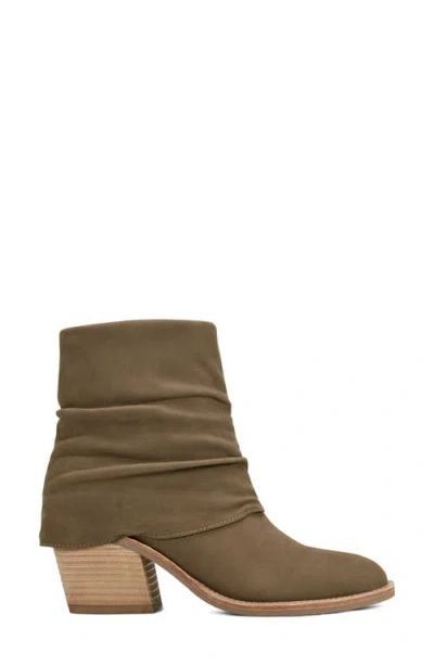 Earth Women's Savvy Block Heel Ruched Casual Booties In Green