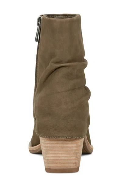 Earth Women's Savvy Block Heel Ruched Casual Booties In Green