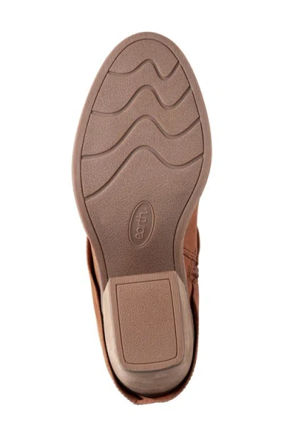 Earth Women's Savvy Block Heel Ruched Casual Booties In Brown