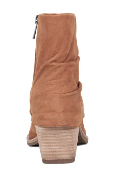 Earth Women's Savvy Block Heel Ruched Casual Booties In Brown