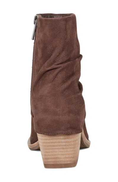 Earth Women's Savvy Block Heel Ruched Casual Booties In Dark Brown