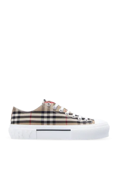 Burberry Low-top Sneaker Featuring Eyelet Detailing In Beige