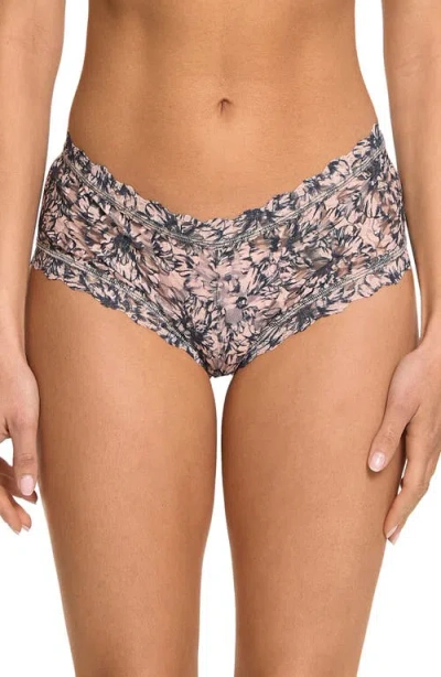 Hanky Panky Printed Signature Lace Boyshort In Outline Neutral