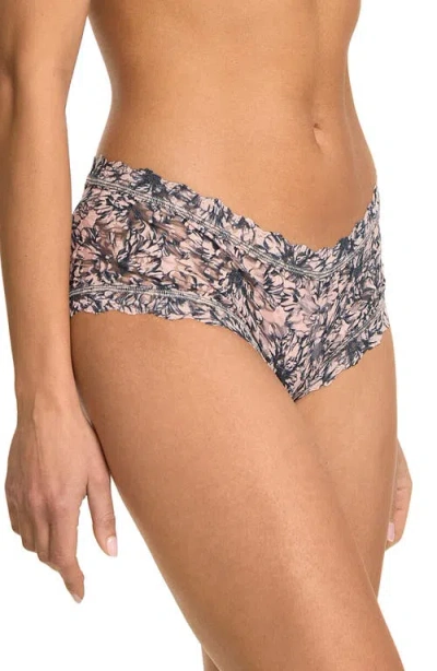 Hanky Panky Printed Signature Lace Boyshort In Outline Neutral