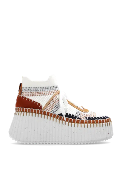 Chloé ‘nama' Wedge Sneakers In White