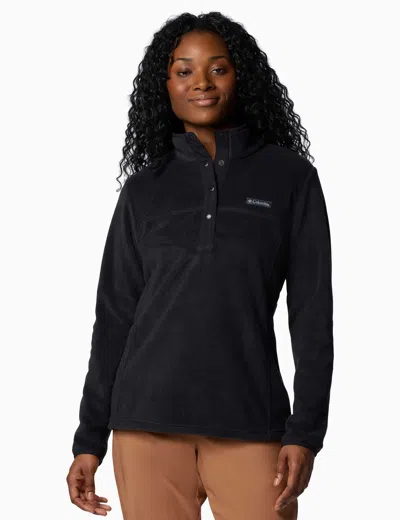 Shop Columbia Benton Springs Half Snap Pullover In Black