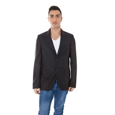 Calvin Klein Elegant Gray Woolen Jacket Classic Style In Gray