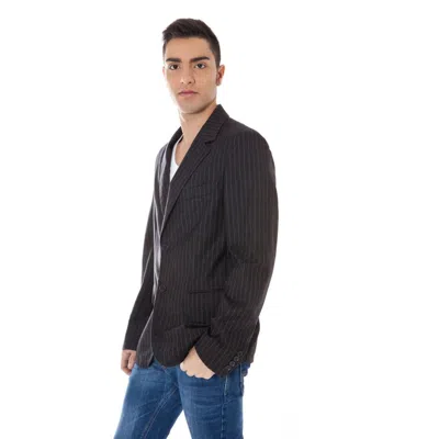 Calvin Klein Elegant Gray Woolen Jacket Classic Style In Gray
