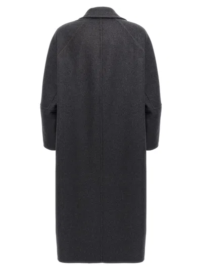 Max Mara Virgin Wool-blend Coat In Gray