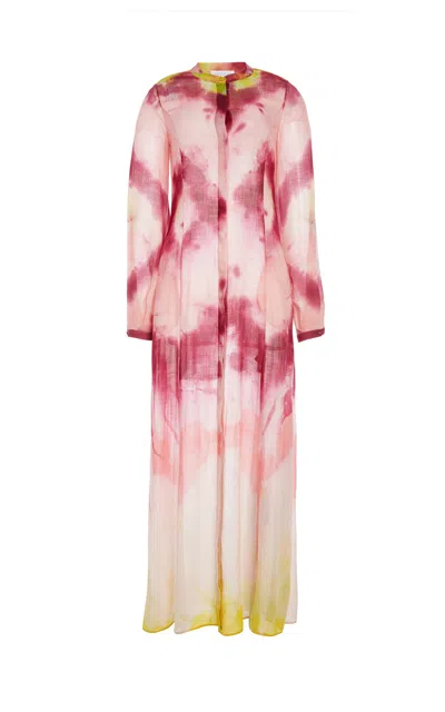 Gabriela Hearst Massey Dress In Multi Tie Dye Cashmere In Multi