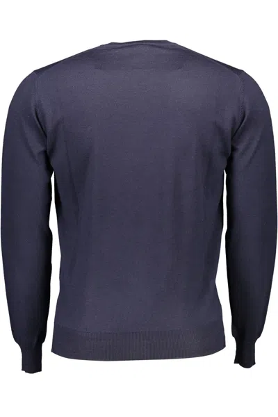 Harmont & Blaine Crew Neck Embroidered Blue Sweater