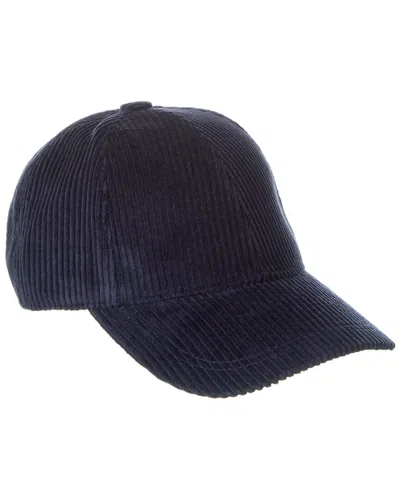 Bruno Magli Corduroy Baseball Cap In Blue