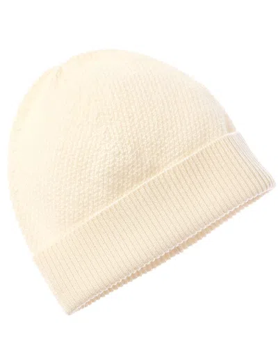 Phenix Moss Stitch Cashmere Hat In White