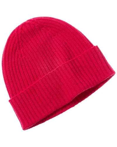Phenix 2x2 Ribbed Cuffed Cashmere Beanie In Pink