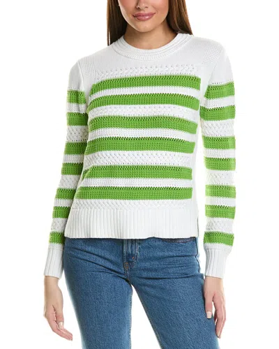 Autumn Cashmere Mixed Stitch Sweater In White