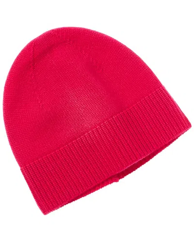 Amicale Cashmere Jersey Cashmere Beanie In Pink