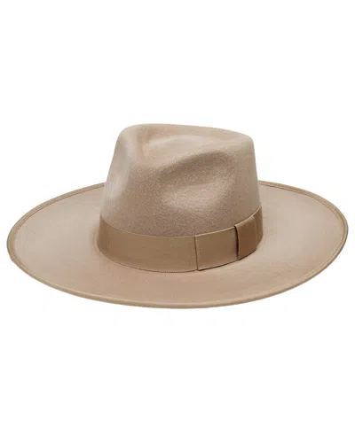 Wyeth Carter Wool Fedora Taupe Brown In Brown
