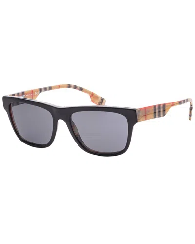 Burberry Men's Be4293 56mm Sunglasses In Black