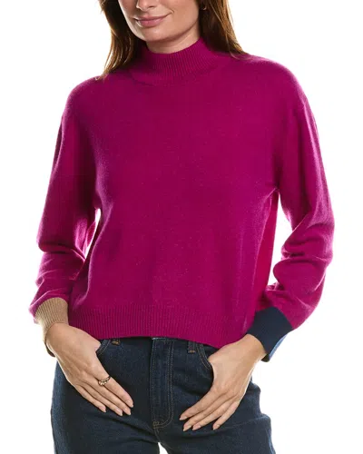 Shop Forte Cashmere Crop Cashmere Pullover In Pink