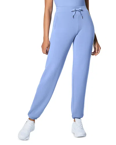 Shop Spanx Airessentials Sweatpants In Cornflower Blue