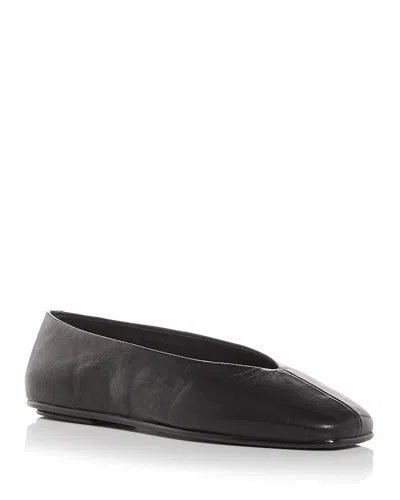 Jeffrey Campbell Women's Fathom Square Toe Ballet Flats In Black