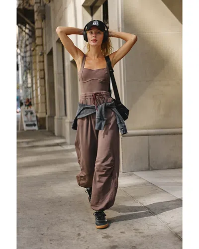 Free People Inbound Onesie In Dark Espresso