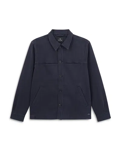 Shop Ps By Paul Smith Button Jacket In Navy