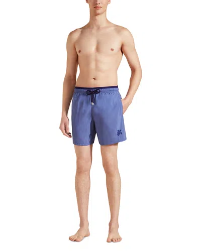 Vilebrequin Logo-embroidered Swim Shorts In Storm Blue