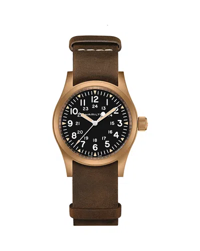 Hamilton Khaki Field Watch, 38mm In Black/brown
