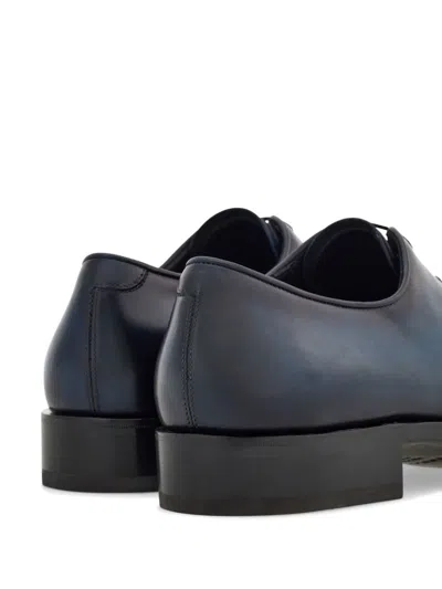 Ferragamo Tramezza Oxford Shoes In Blue