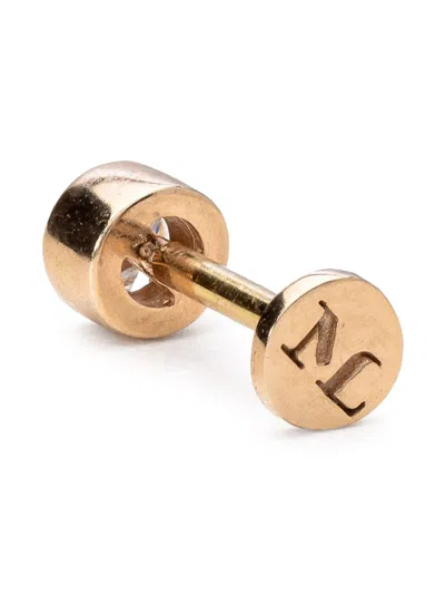 Mad Precious & Ethical 18kt Rose Gold Diamond Single Earring In Pink