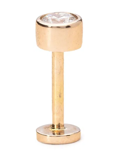 Mad Precious & Ethical 18kt Rose Gold Diamond Single Earring In Pink
