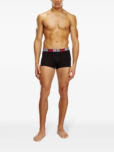 Diesel Logo-waistband Boxer Briefs (pack Of Three) In Black