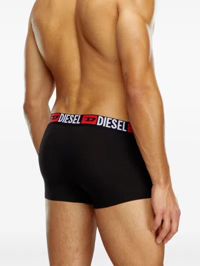 Diesel Logo-waistband Boxer Briefs (pack Of Three) In Black