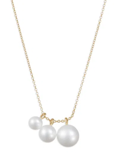 Sophie Bille Brahe 14kt Yellow Gold Stella Pearl Necklace