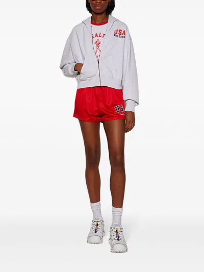 Sporty And Rich Usa Mesh Shorts In Red