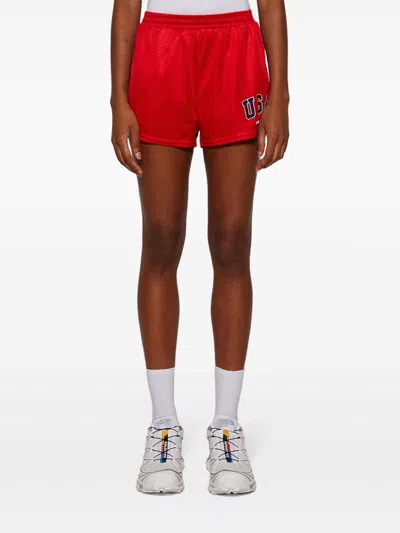 Sporty And Rich Usa Mesh Shorts In Red