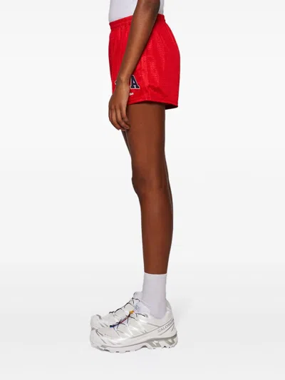 Sporty And Rich Usa Mesh Shorts In Red