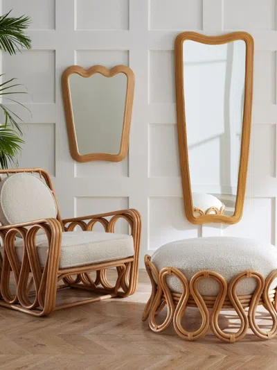 Jonathan Adler Riviera Ripple Mirror In Neutrals