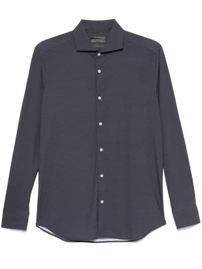 Dell'oglio Geometric-print Shirt In Blue