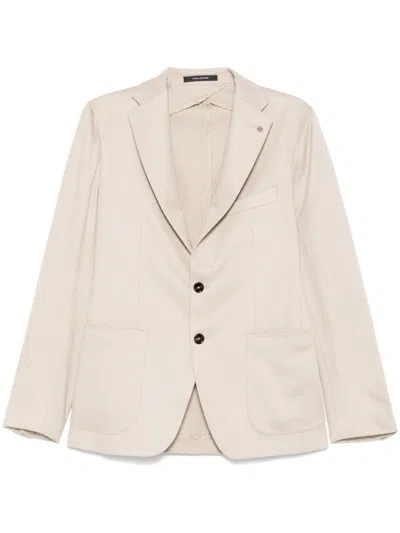 Shop Tagliatore Cashmere Blazer In Neutrals