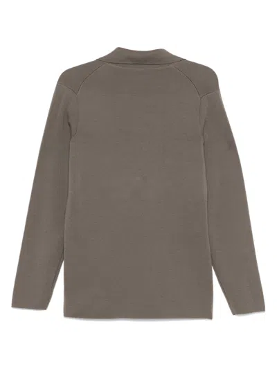 Dell'oglio Merino Wool Cardigan In Grey