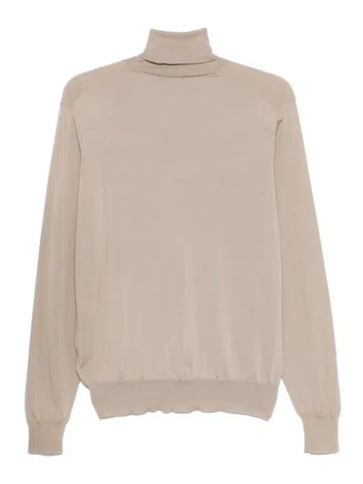 Dell'oglio Merino Wool Sweater In Neutrals