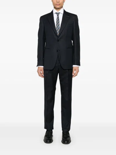 Lardini Virgin Wool Suit In Blue
